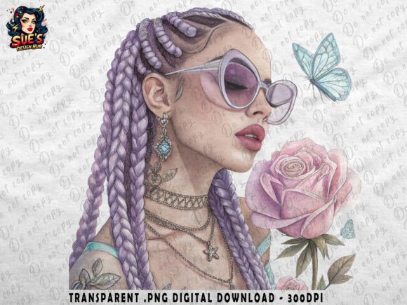 Download Lilac Braided Beauty | Feminine PNG - Mini Collection