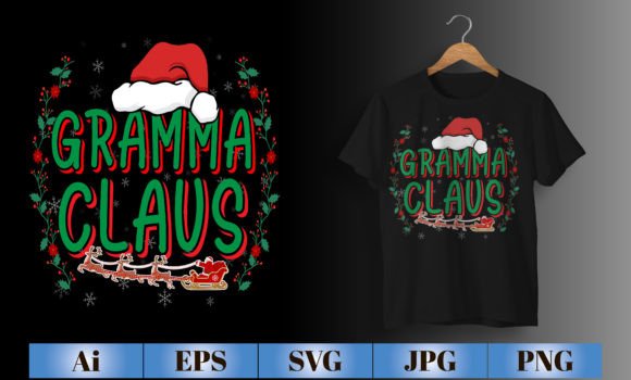 Download Gramma Claus - T-shirt Design - Gram Collection