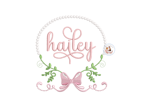Download Ribbon Monogram Embroidery Design - Gram Collection