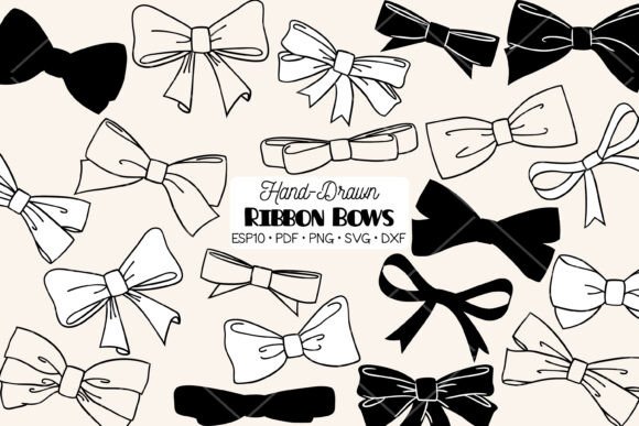 Download Hand Drawn Ribbon Bow Tie Illustration - Illustration Collection